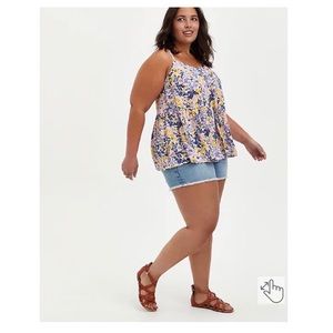 Torrid Floral Gauze Tiered Cami